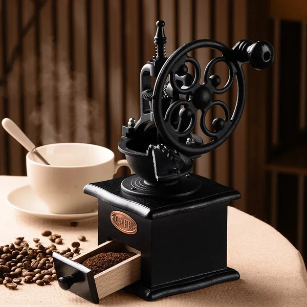 Retro Manual Coffee Grinder Coffee Bean Grinder Professional Ceramic Grinding CoreEnsures Food Safety, Food Grade Material