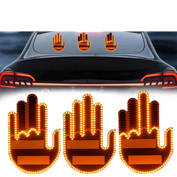 Luz de sinal de carro com gesto de dedo, luz de sinal LED de mão